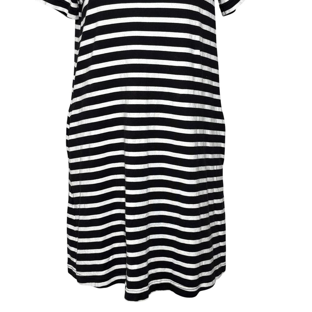 Kate Spade SZ S 100% Cotton Striped Black White Dress - Picture 3 of 12
